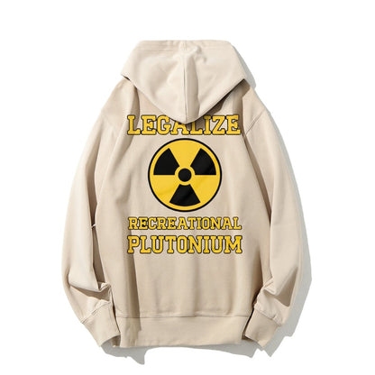 Legalize Recreational Plutonium Printed Back Cotton Hoodie