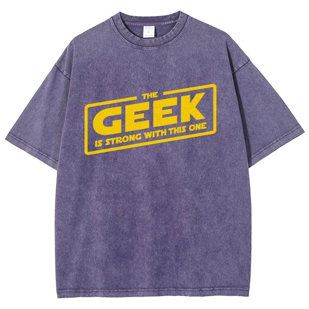 The Geek Is Strong Vintage Distressed T-shirt