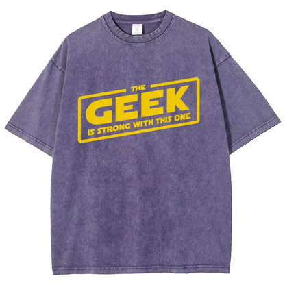 The Geek Is Strong Vintage Distressed T-shirt