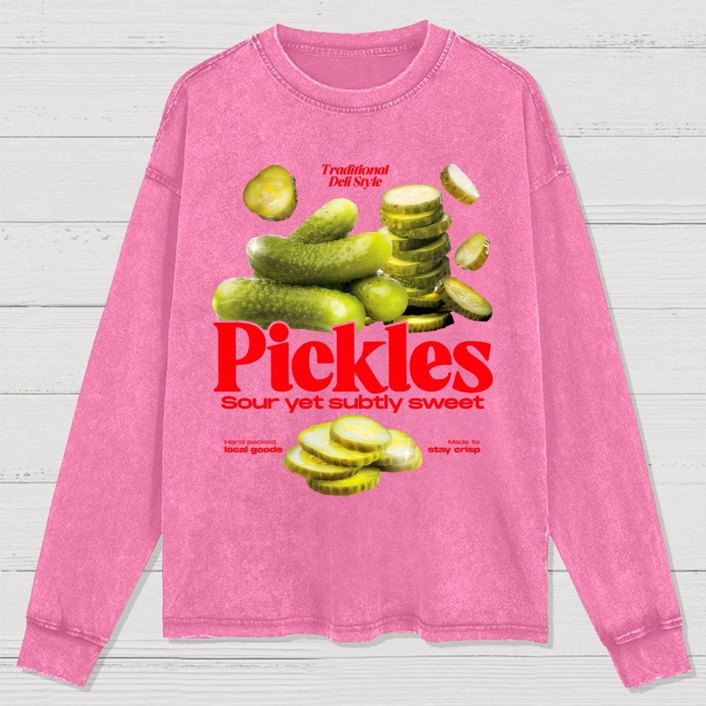Retro Pickle Commercial Washed Long Sleeve Tee