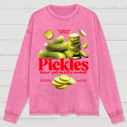 Retro Pickle Commercial Washed Long Sleeve Tee