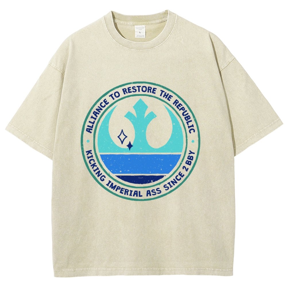 Kicking Galactic Ass Vintage Distressed T-shirt
