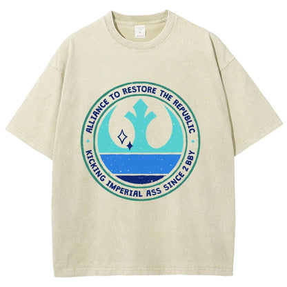 Kicking Galactic Ass Vintage Distressed T-shirt
