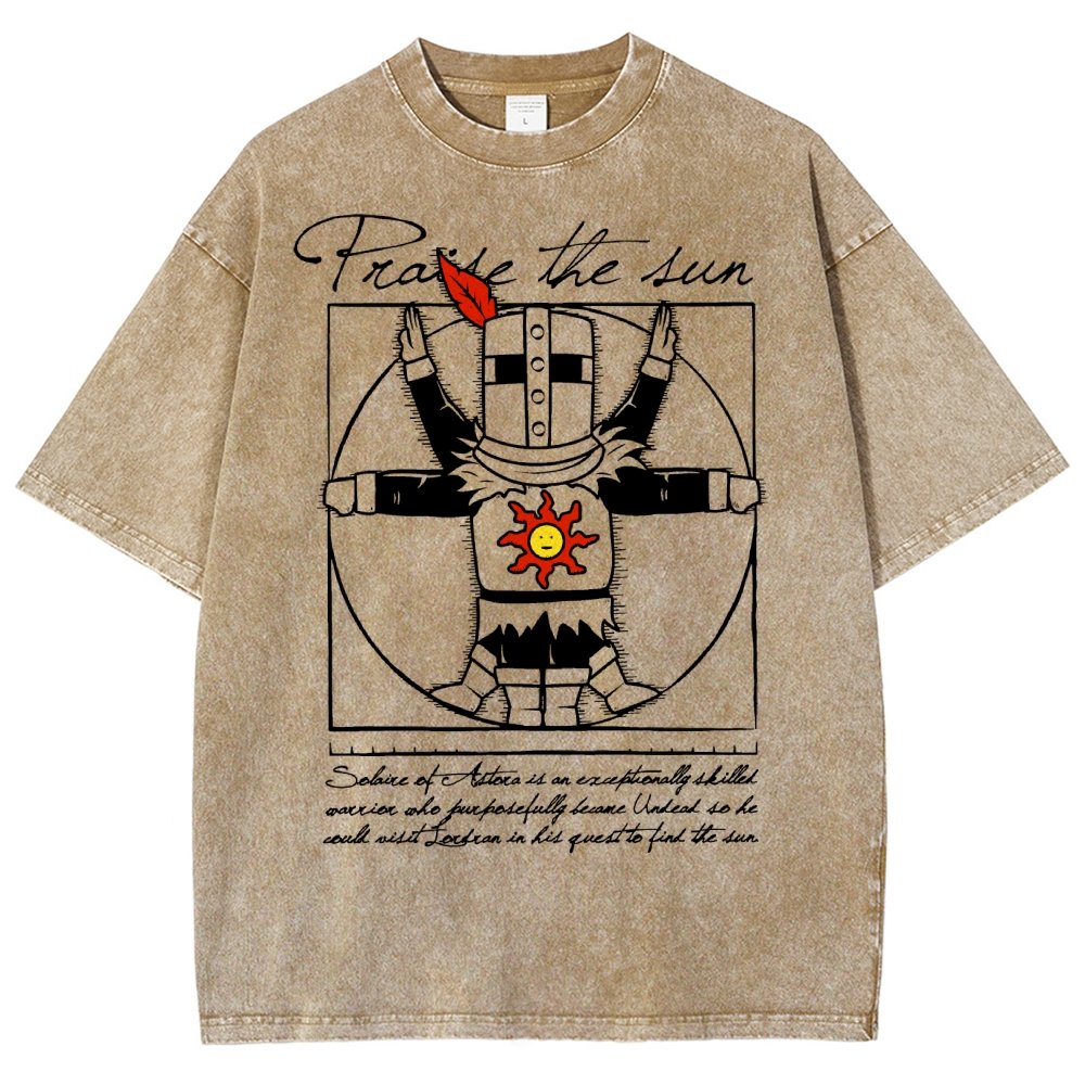 Vitruvian Praise Vintage Distressed T-shirt