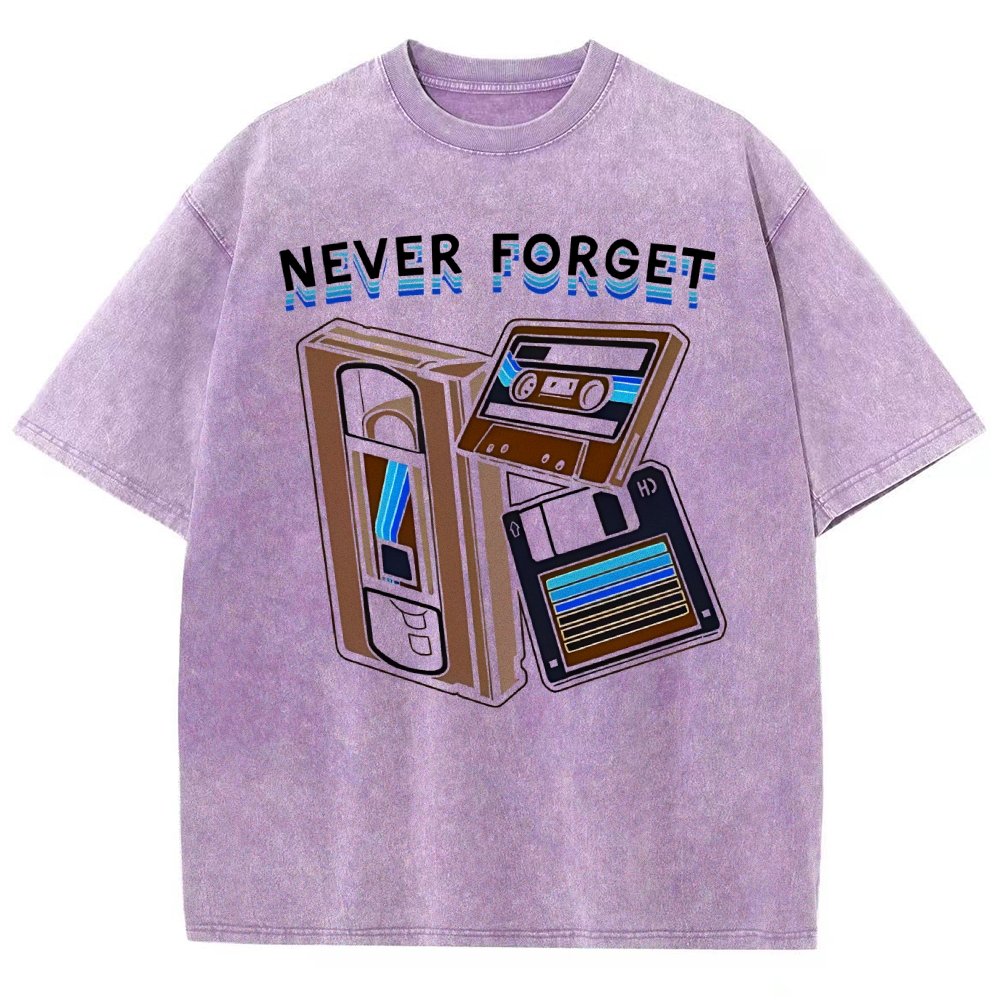 Never Forget Graphic Vintage Distressed T-shirt