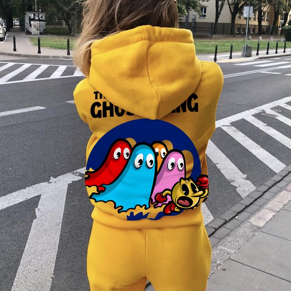 The Adventures Of Ghost Gang Printed Back Cotton Hoodie