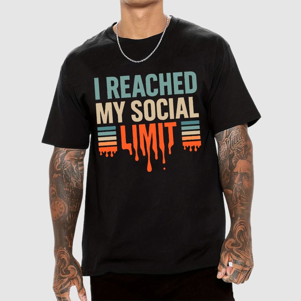 I Reached My Social Limit Geek T-Shirt