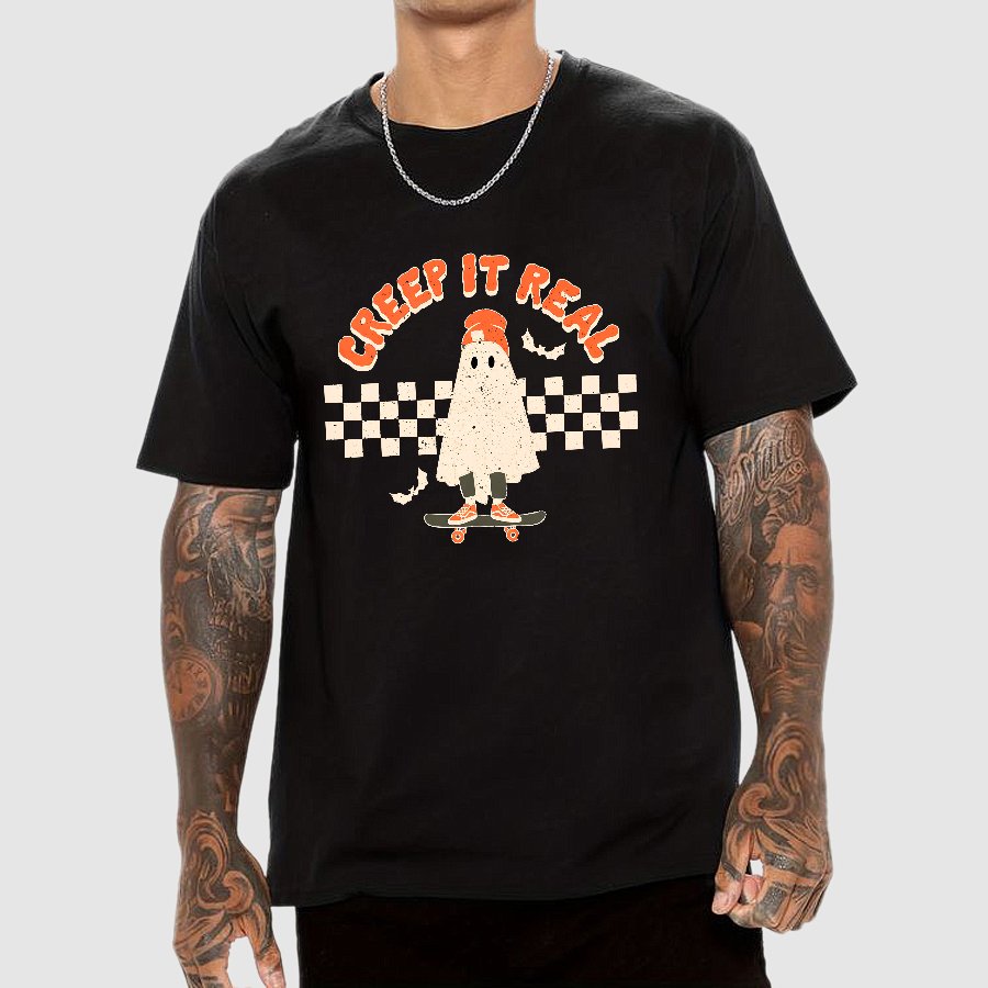 Creep it Real Vintage Ghost Halloween Geeky T-Shirt