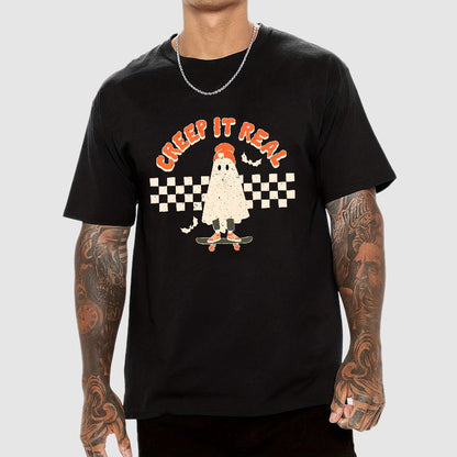 Creep it Real Vintage Ghost Halloween Geeky T-Shirt