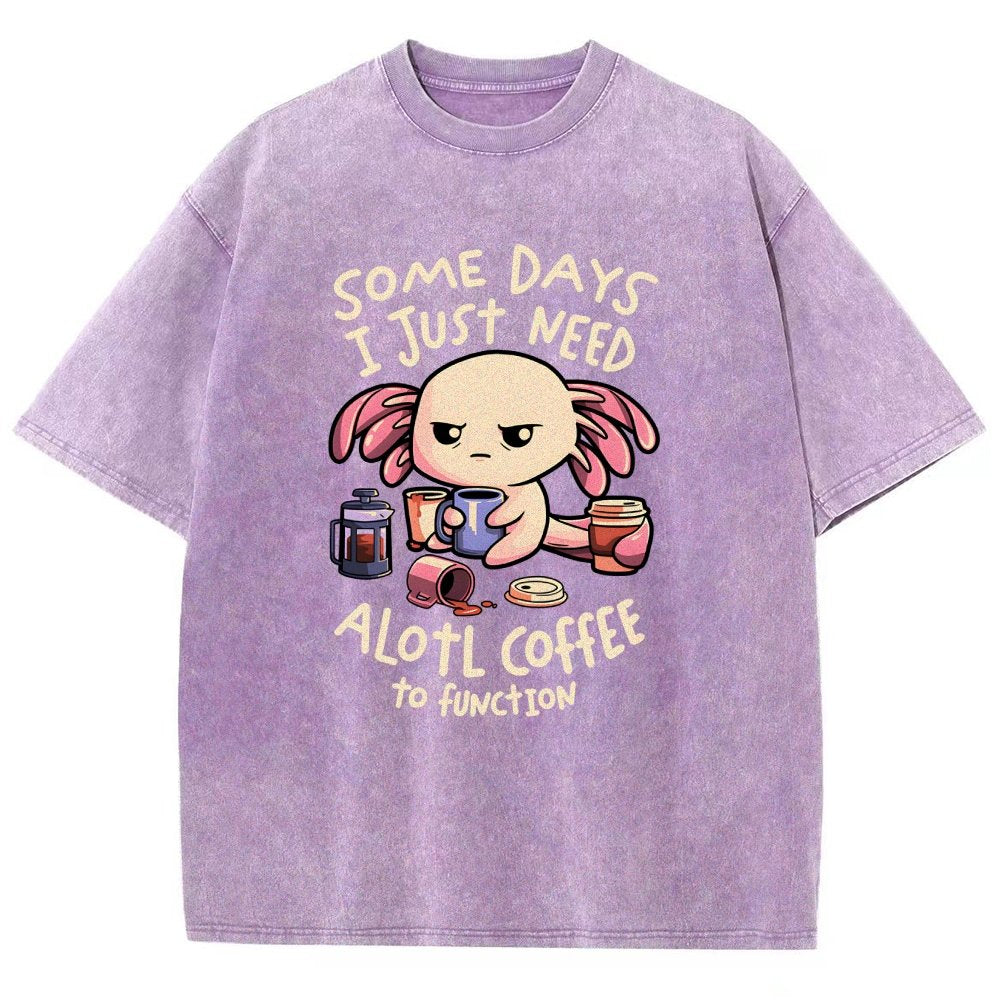 Alotl Coffee Vintage Distressed T-shirt