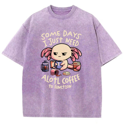 Alotl Coffee Vintage Distressed T-shirt