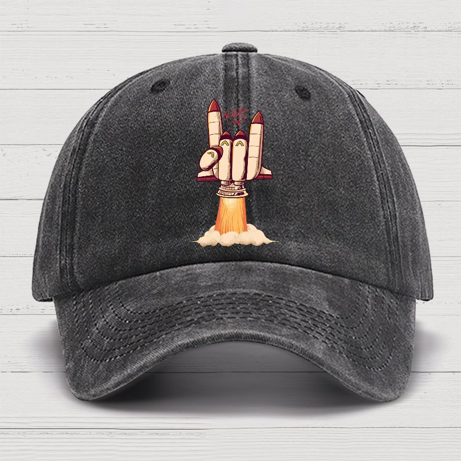 Rock On Rocket  Cotton Hat