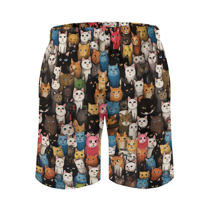 Cat Art Illustration Geek Shorts