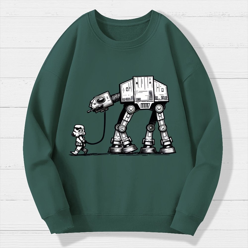 Galactic Robot Dog-Planetary Battles Geek Cotton Sweatshirt