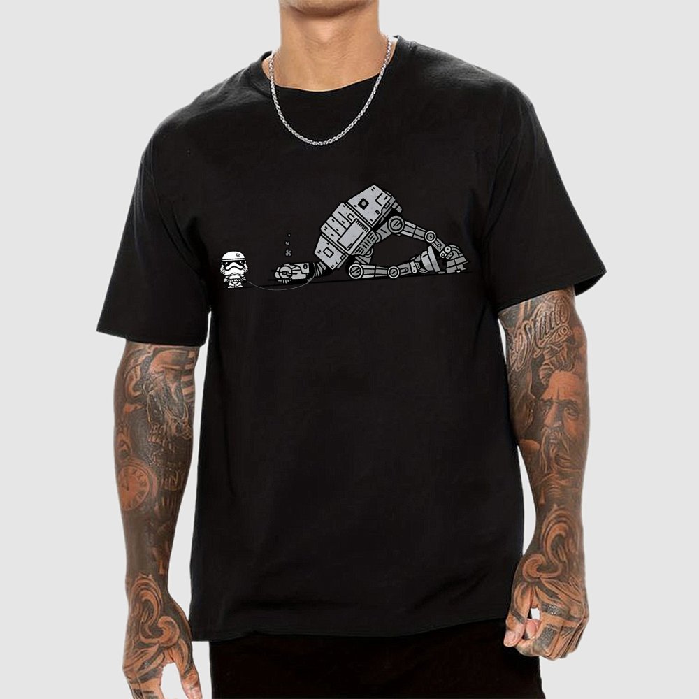 Empire Robot Dog-Planet Battles Geek T-Shirt