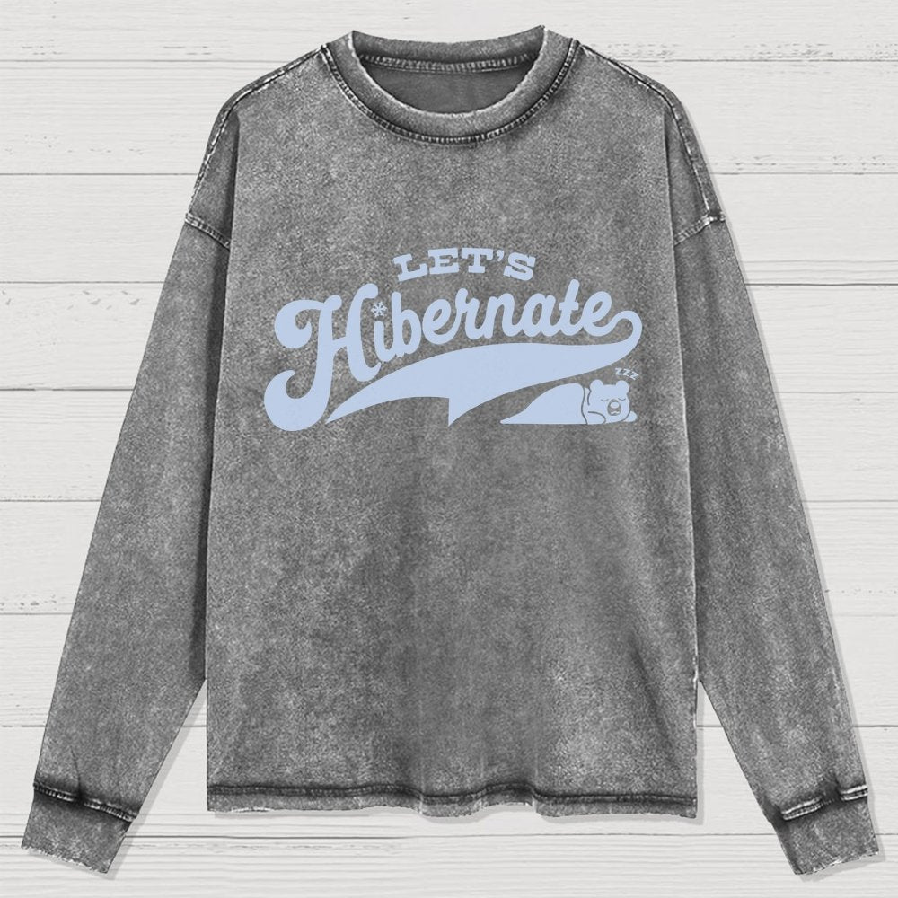 Team Bear Let's Hibernate Washed Long Sleeve Tee