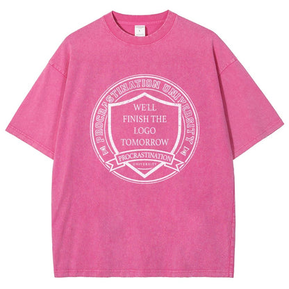 Procrastination University Logo Vintage Distressed T-shirt