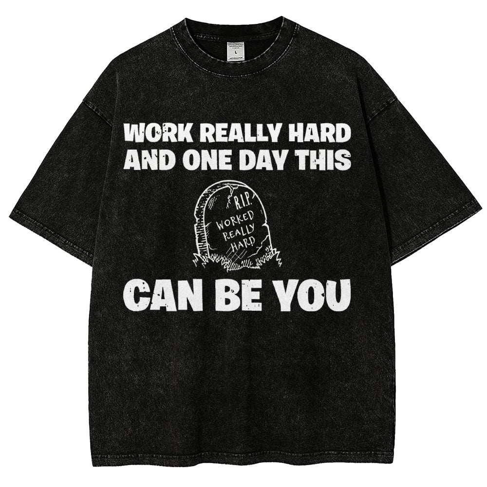 R.I.P. Worked Really Hard Vintage Distressed T-shirt