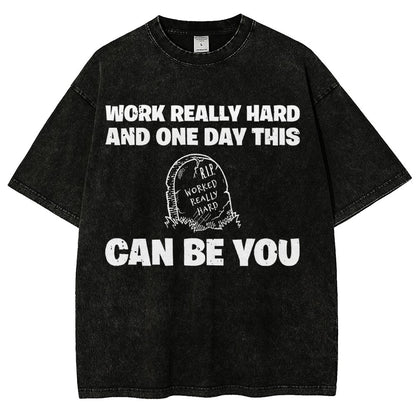 R.I.P. Worked Really Hard Vintage Distressed T-shirt