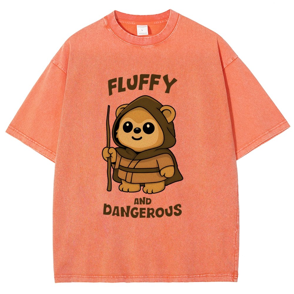 Fluffy and Dangerous Vintage Distressed T-shirt