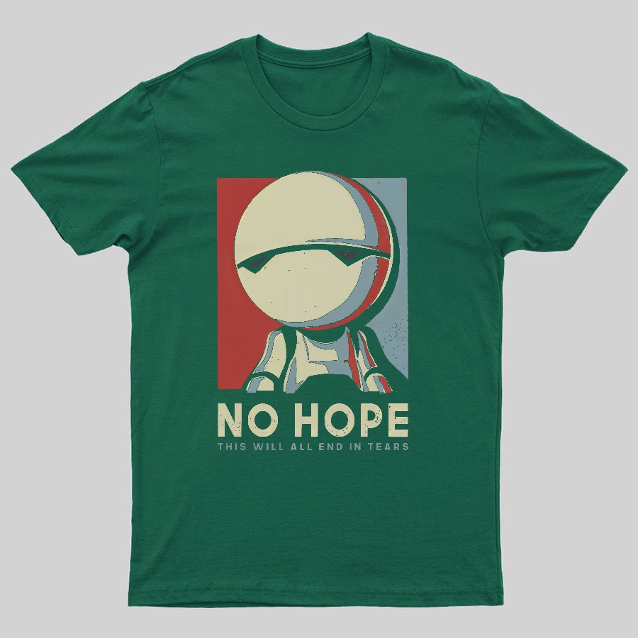 No Hope Marvin Robot Geeky T-Shirt