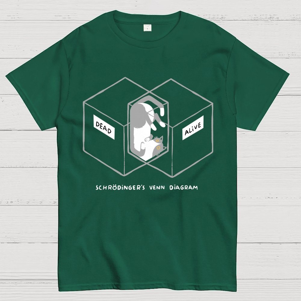 Schrodingers Venn Diagram Geek T-Shirt