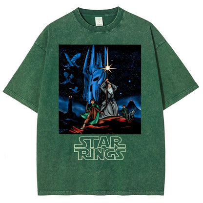 Star Rings Vintage Distressed T-shirt