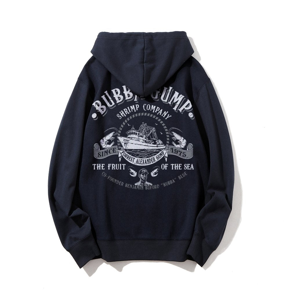 The Fruit Of The Sea Printed Back Unisex Cotton Hoodie