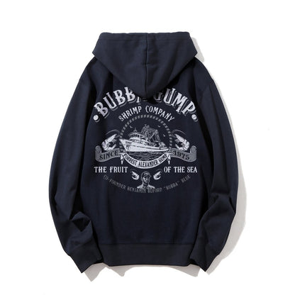 The Fruit Of The Sea Printed Back Unisex Cotton Hoodie