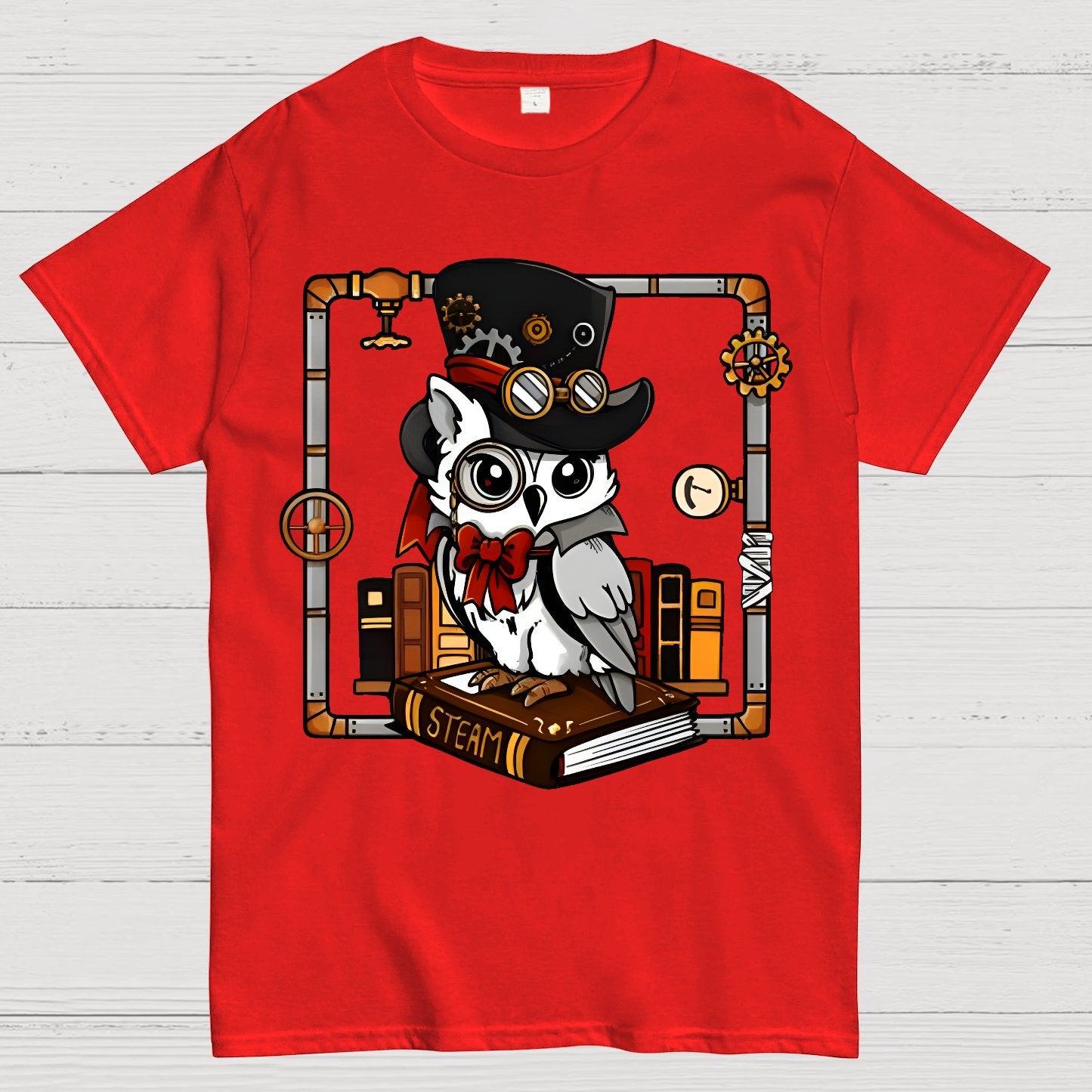 Steampunk Owl Geek T-Shirt