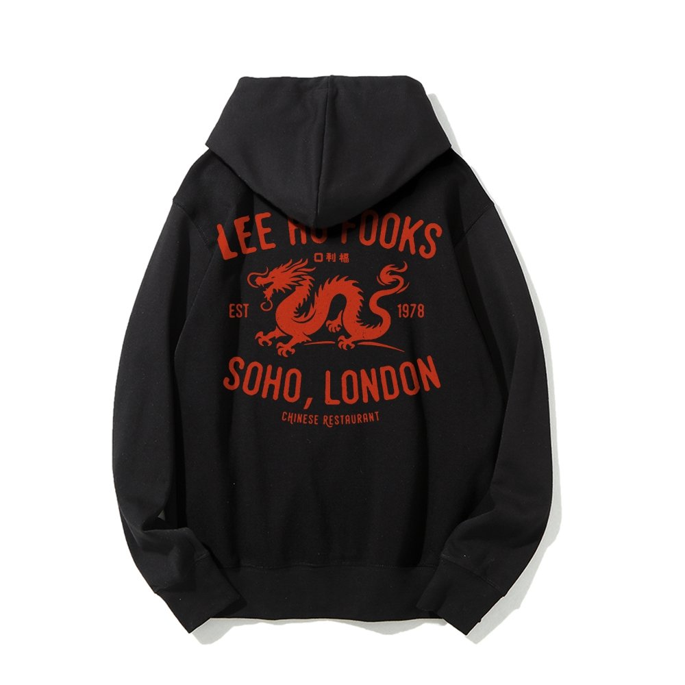 Lee Ho Fooks Printed Back Cotton Hoodie