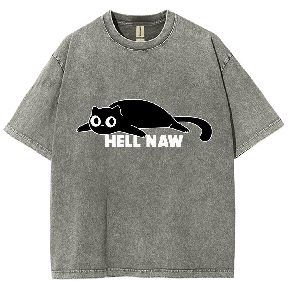 Hell Naw Vintage Distressed T-shirt