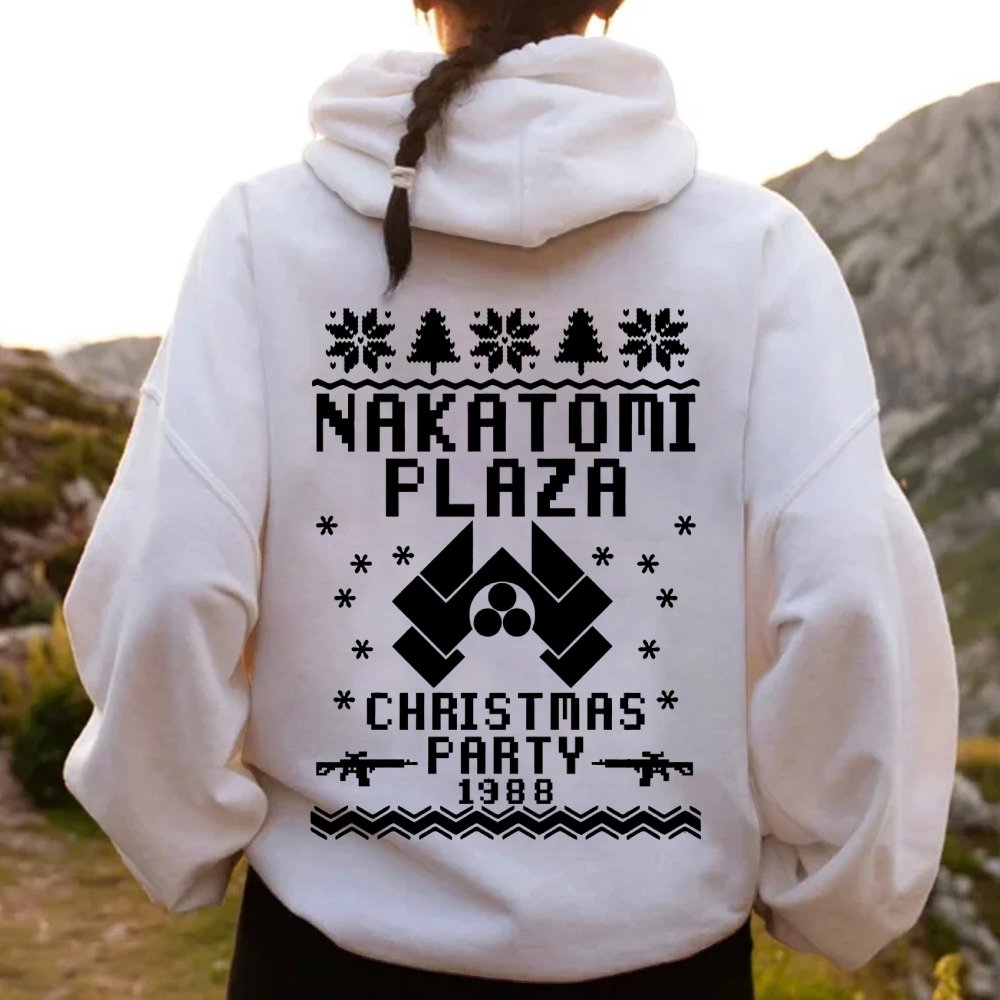 Now I Have a Machine Gun Ho-Ho-Ho Printed Back Unisex Cotton Hoodie