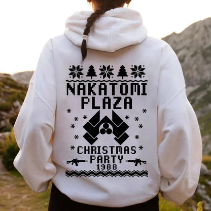 Now I Have a Machine Gun Ho-Ho-Ho Printed Back Unisex Cotton Hoodie