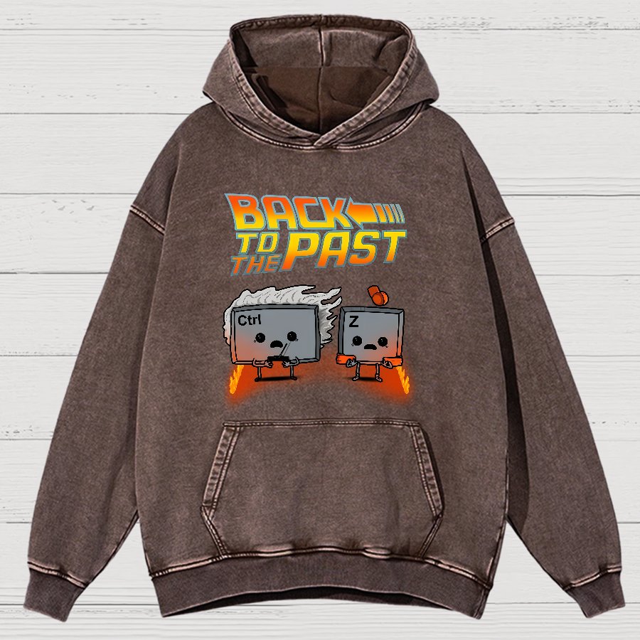 Back To The Past Vintage Distressed Hoodie