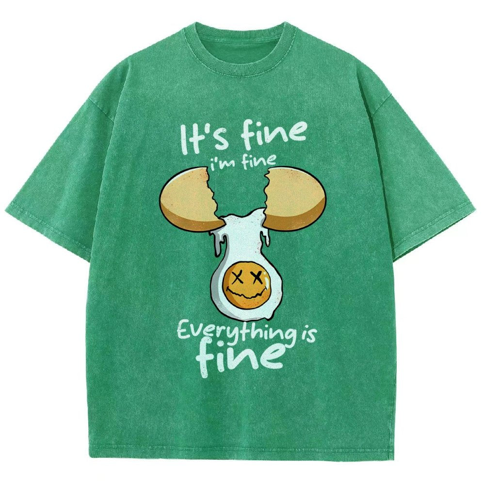 Everything is fine Vintage Distressed T-shirt