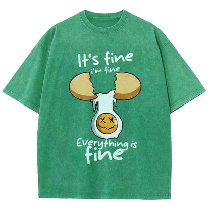 Everything is fine Vintage Distressed T-shirt