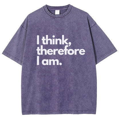 I Think Therefore I Am Vintage Distressed T-shirt