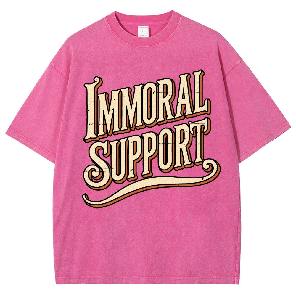 Immoral Support Friend Vintage Distressed T-shirt