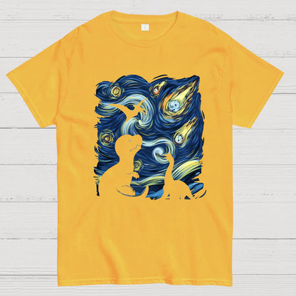 Dinosaurs in the starrynight Geeky T-Shirt