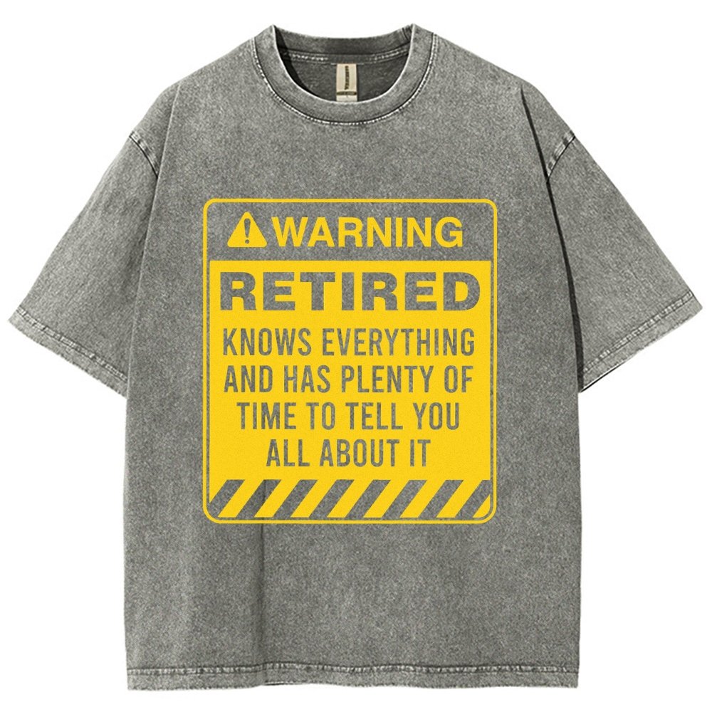 Retired Warning Vintage Distressed T-shirt