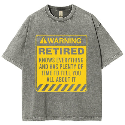 Retired Warning Vintage Distressed T-shirt