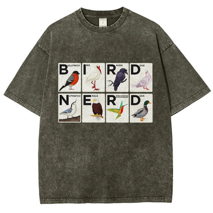 Bird Nerd Watching Vintage Retro Birdwatching Vintage Distressed T-shirt
