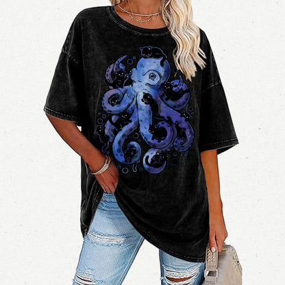 Octopurr Vintage Distressed T-shirt