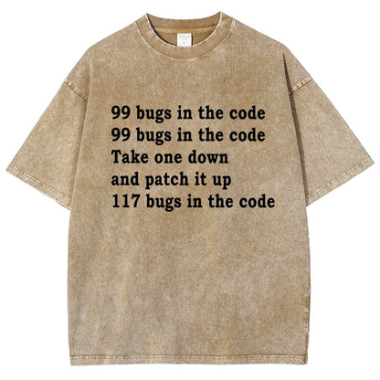 99 Bugs In The Code Vintage Distressed T-shirt