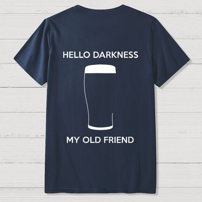 Hello Darkness My Old Friend Nerdy Graphic  Back Printing Geek T-Shirt