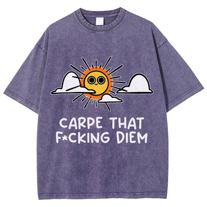 Carpe Diem Vintage Distressed T-shirt