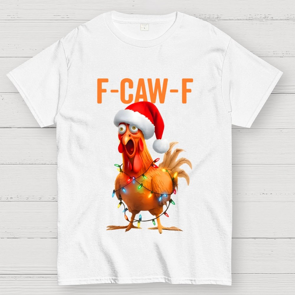Christmas F-CAW-F Funny Chicken Geek T-Shirt