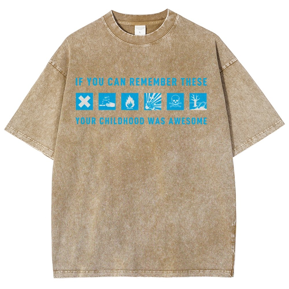 If You Can Remember These Your Childhood Was Awesome Vintage Distressed T-shirt