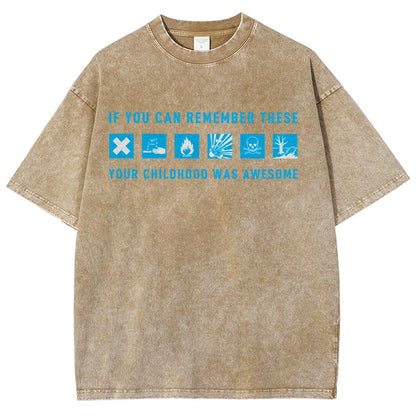 If You Can Remember These Your Childhood Was Awesome Vintage Distressed T-shirt